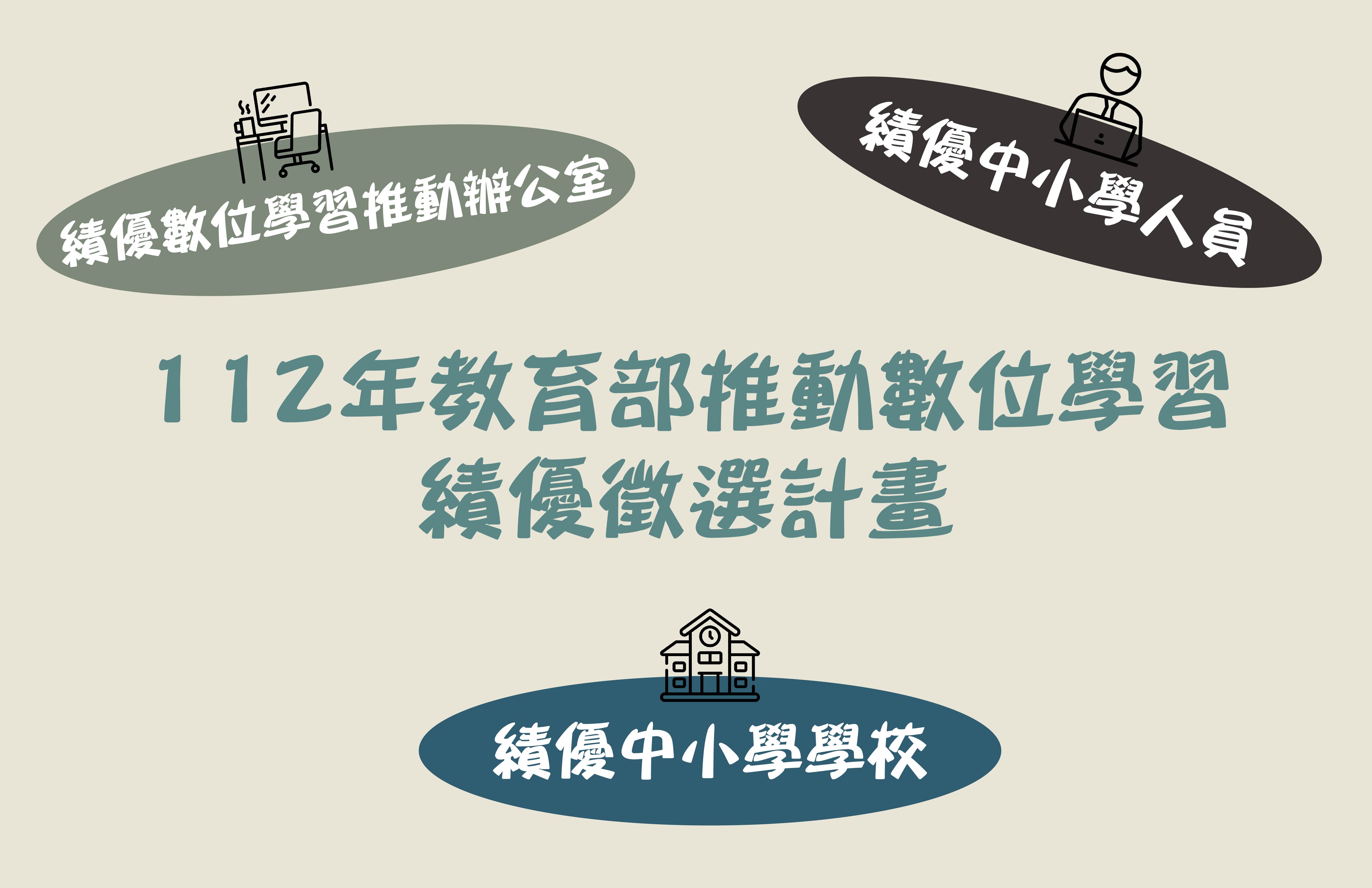 112年教育部「推動數位學習績優徵選-數位學習推動辦公室/中小學學校/中小學人員」獲獎名單