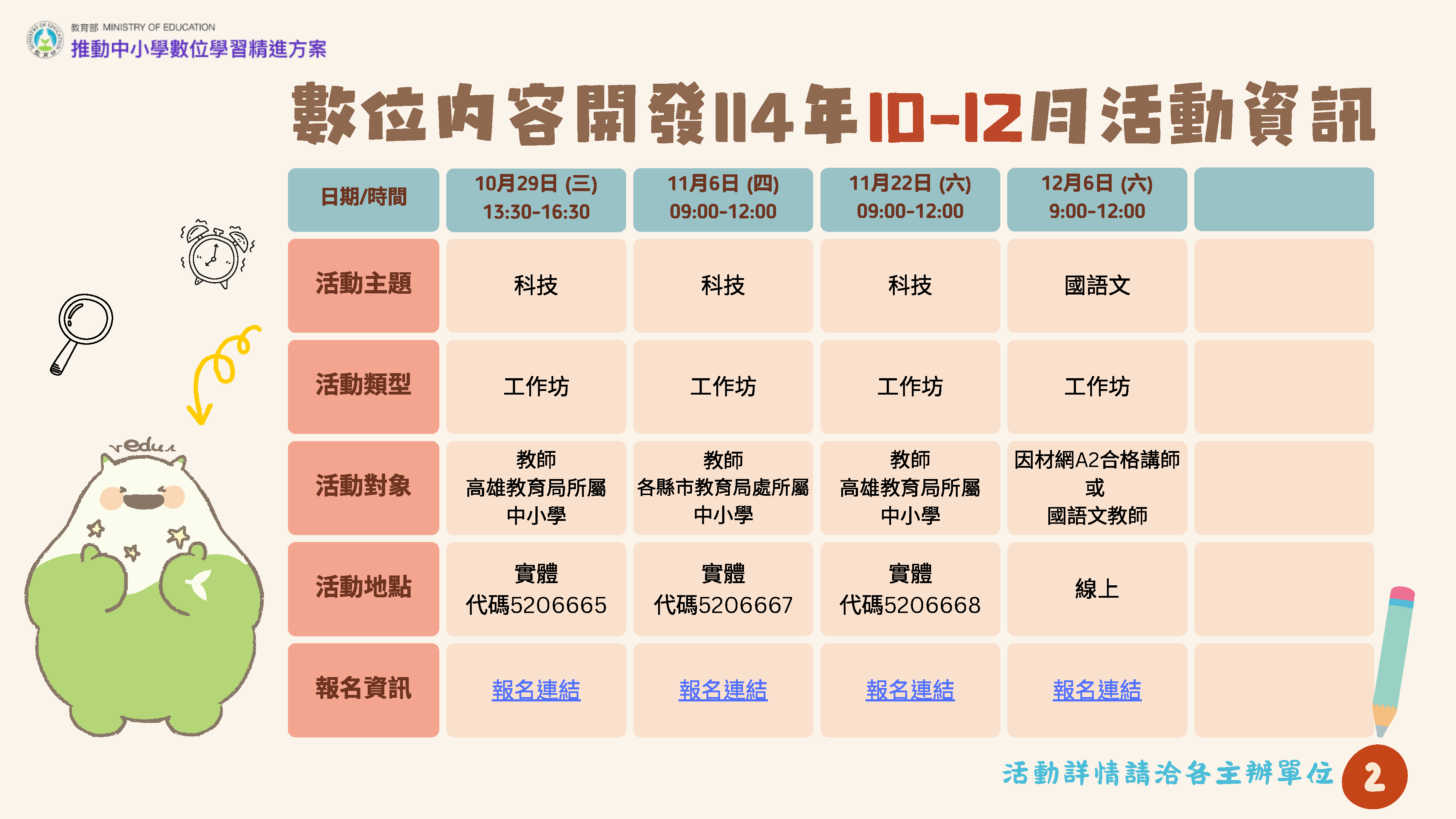 114年數位內容10-12月活動資訊(公開版)2