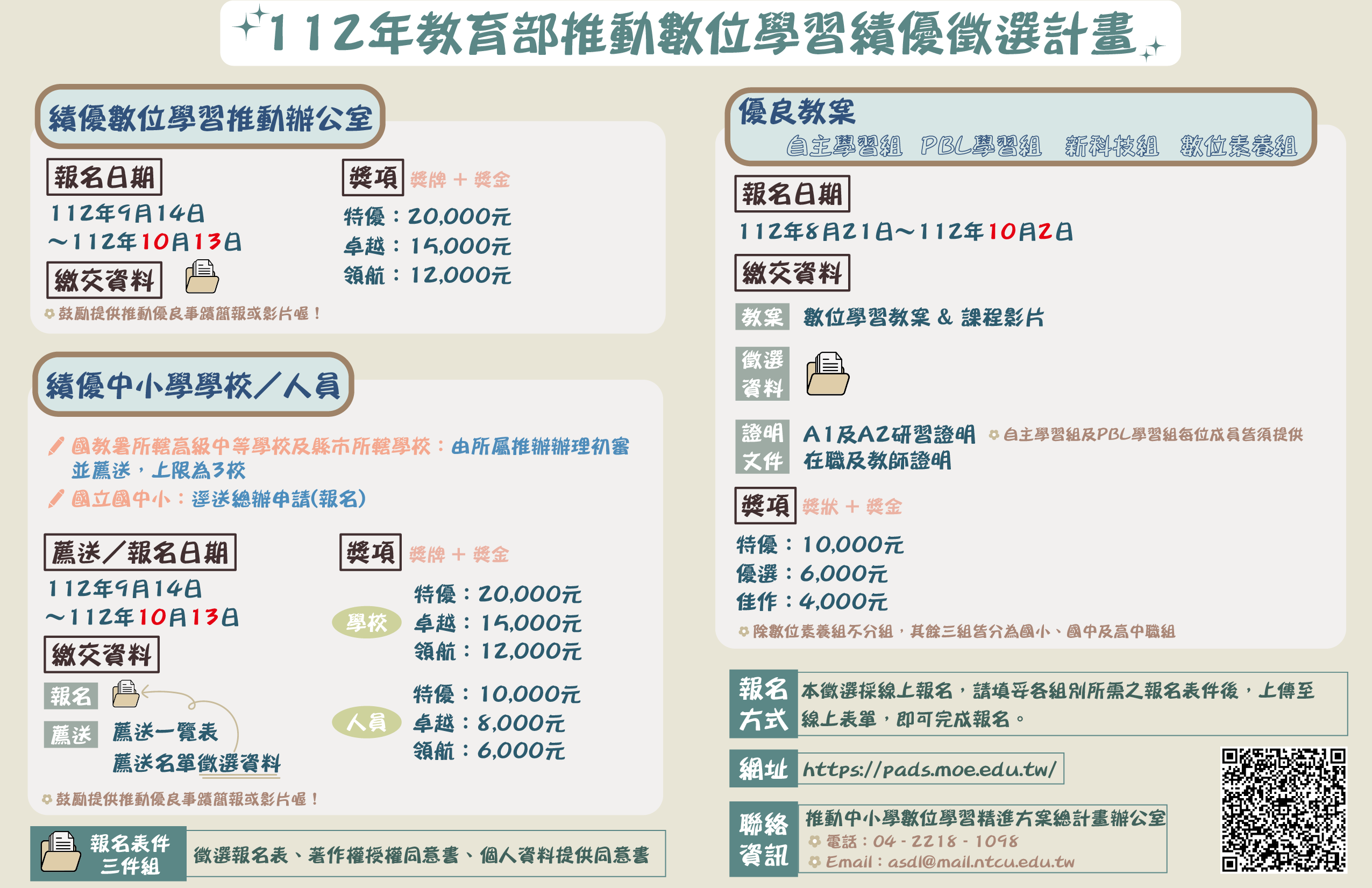 數位學習績優徵選懶人包